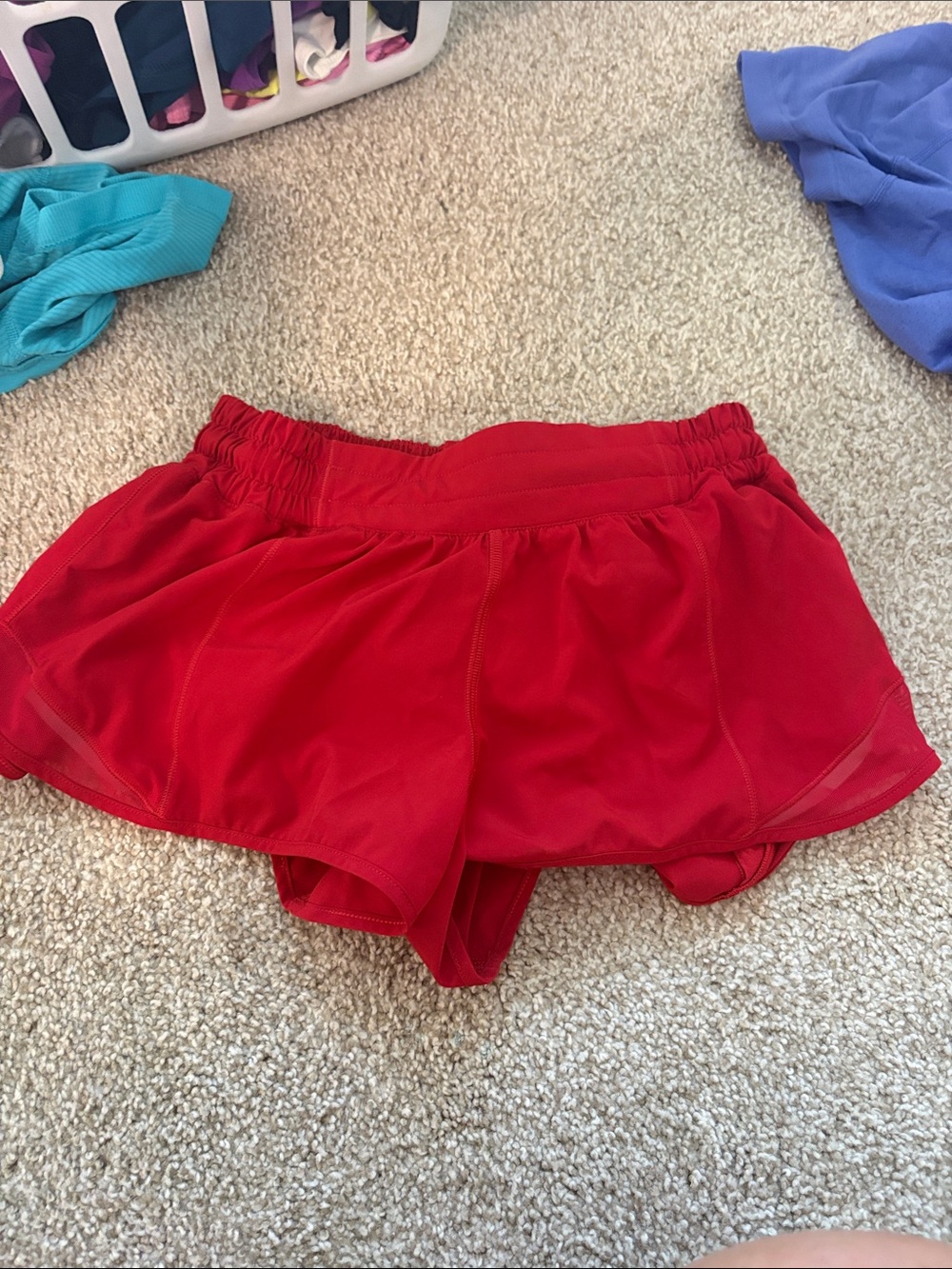 Lululemon size 6 red shorts 2.5 inch